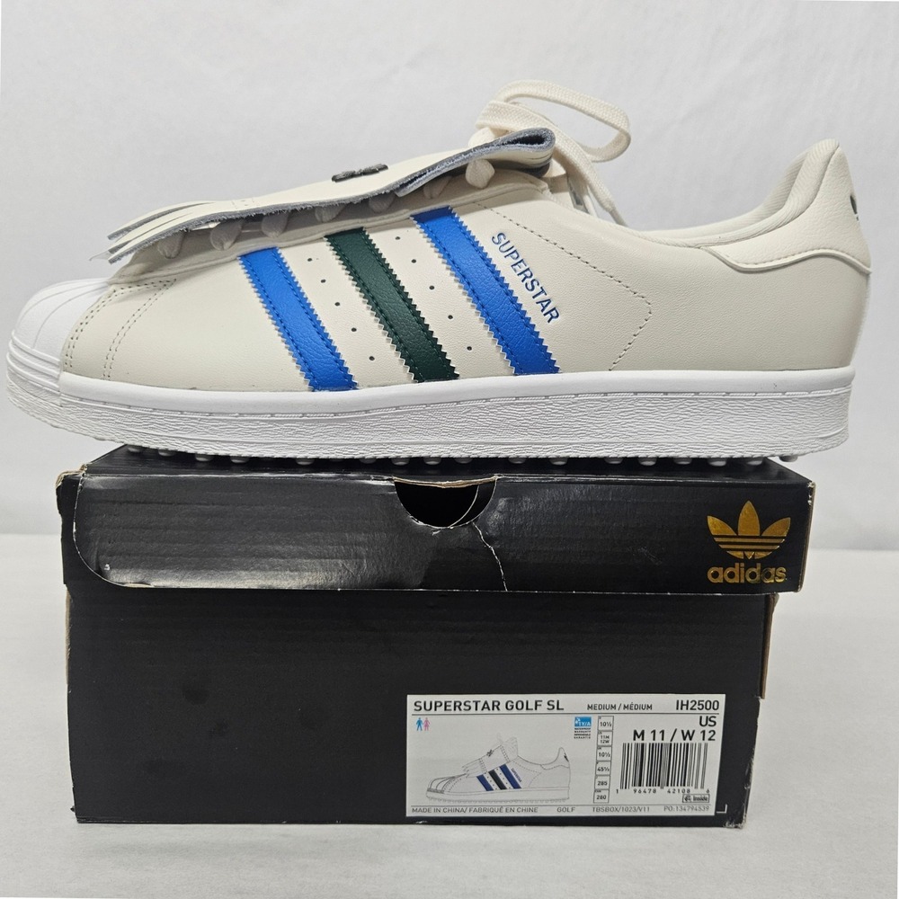 Adidas Superstar Golf SL Spikeless Shoes IH2500 White Green Blue Men's Size 11